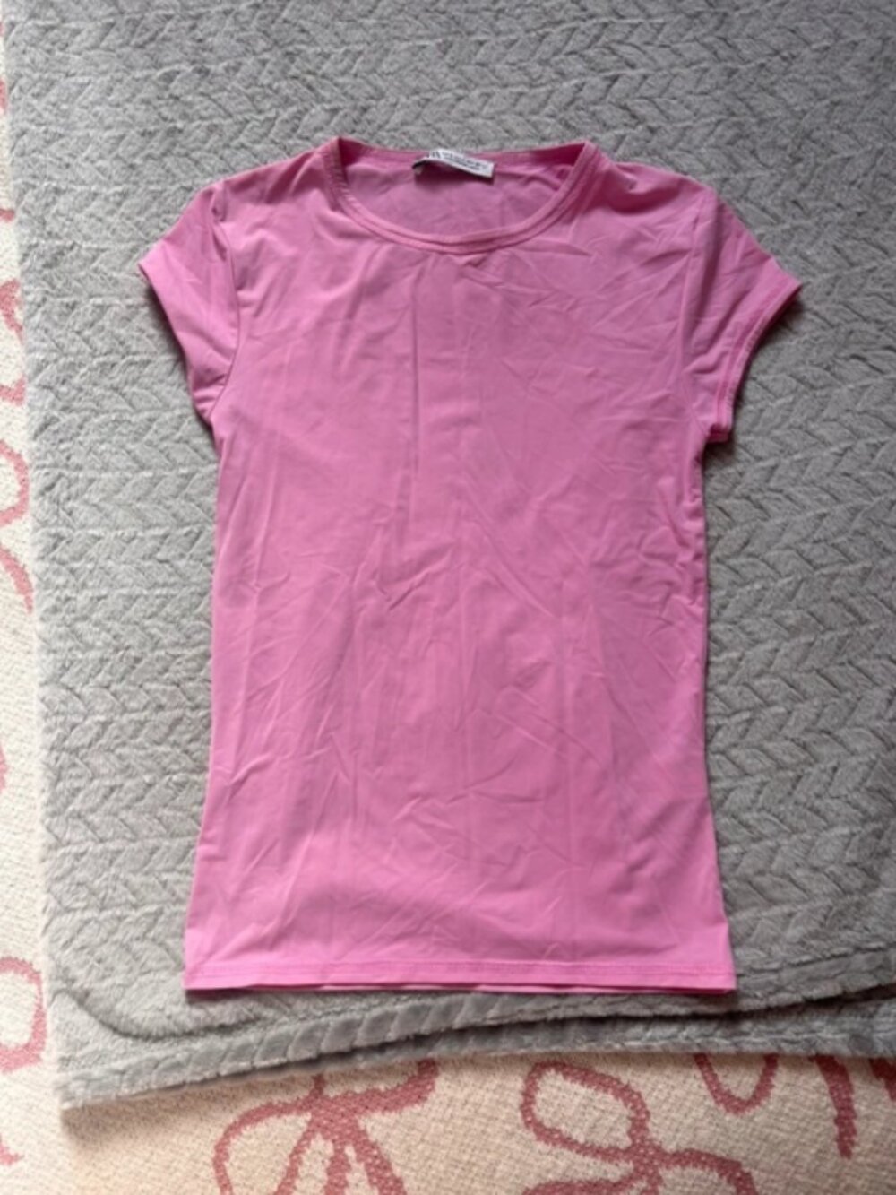 Zara pink fitted T-shirt